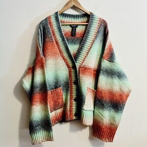 NWT Wrangler Retro Serape Women’s Striped Wool Blend Long Sleeve Cardigan